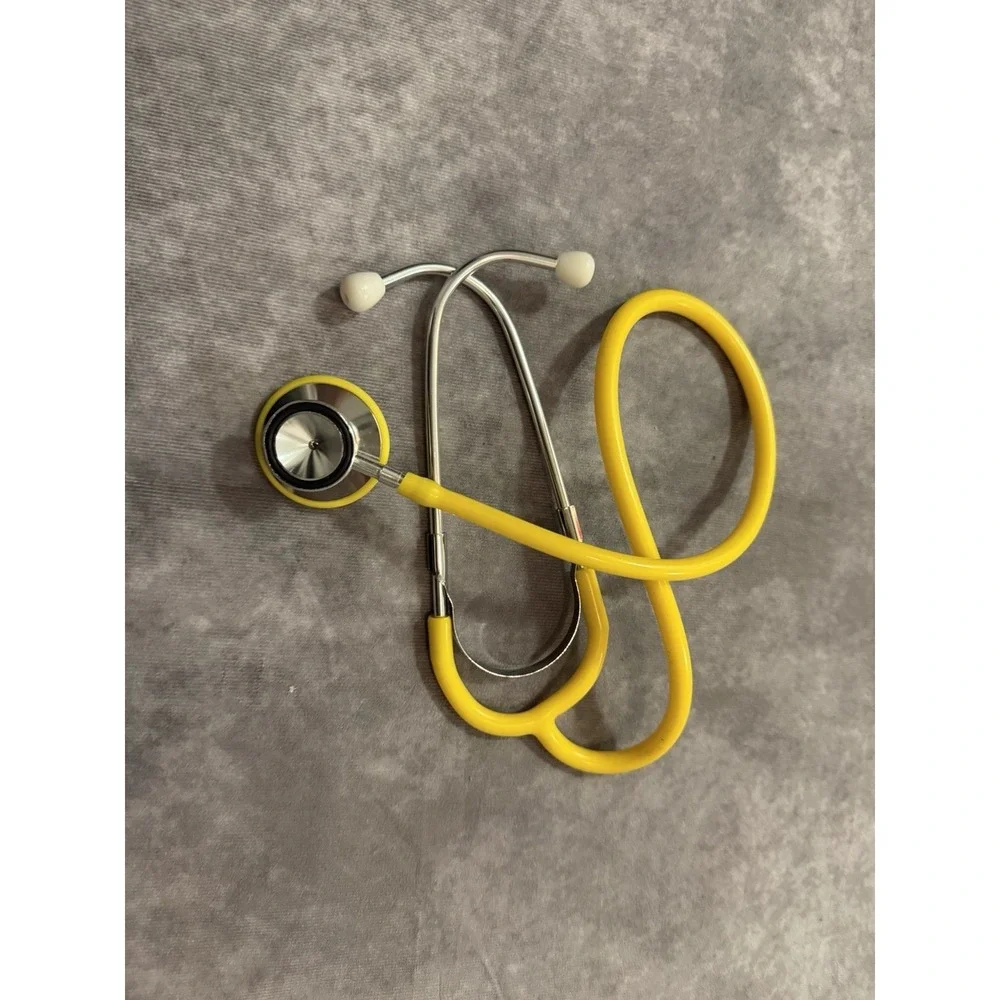 Yellow Acoustic Stethoscope, Single Head Diaphragm Chestpiece, General Practice